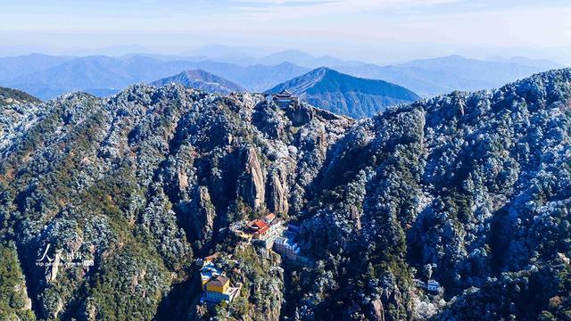 安徽池州：九华山天台景区银装素裹