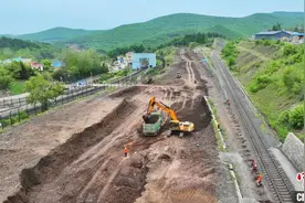 中欧班列“东通道”滨绥铁路区段改造工程开工建设图片