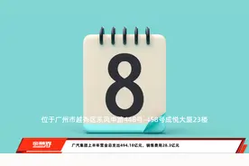 广汽集团上半年营业总支出494.18亿元，销售费用28.3亿元视频封面