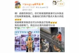 成都女子打包40余桌婚宴剩饭喂流浪动物：让每一次节约剩饭成为幸福的象征图片