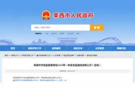 山东省莱西市市场监督管理局2024年一季度食品抽检结果公示（合格）图片