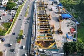 广州地铁八号线北延段迎新节点，过半车站开始土建施工图片