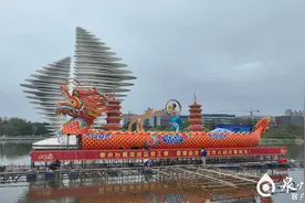 泉州最大水上座灯即将亮相！台商区元宵灯会紧锣密鼓布展中图片