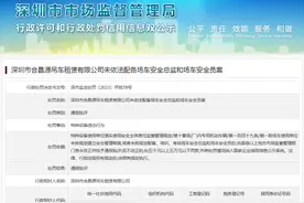 深圳市合昌源吊车租赁有限公司未依法配备场车安全总监和场车安全员案图片