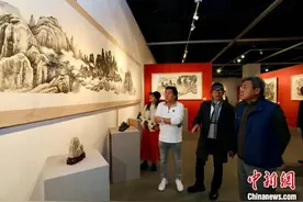 “天造山石入画来”展览亮相天津 50件作品呈现壮丽“山景”图片