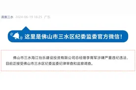 涉嫌严重违纪违法！佛山一国企总经理被查图片