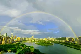 厦门双彩虹穿云而出！你看到了吗？预警持续，今日高温将……图片