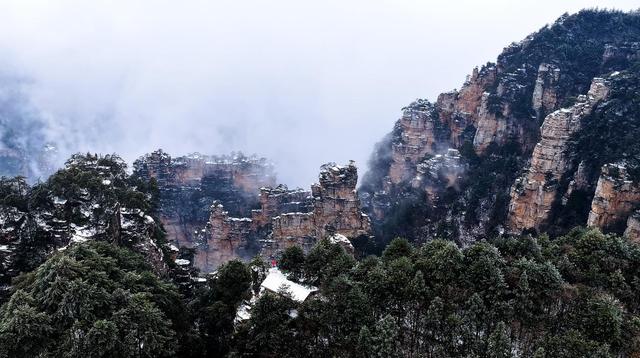 千山沐雪，万木凝霜——杨家界雪后美景迎客来
