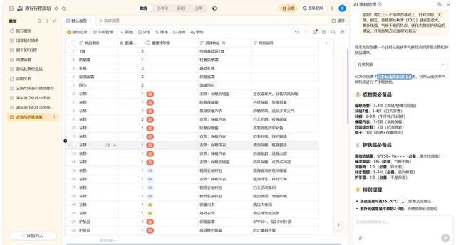 当风花雪月遇上数字智能：我如何用一张钉钉AI表格，定制我的完美云南之旅