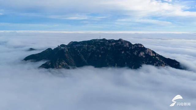 组图丨守得云开见日升 雨后泰山美出天际