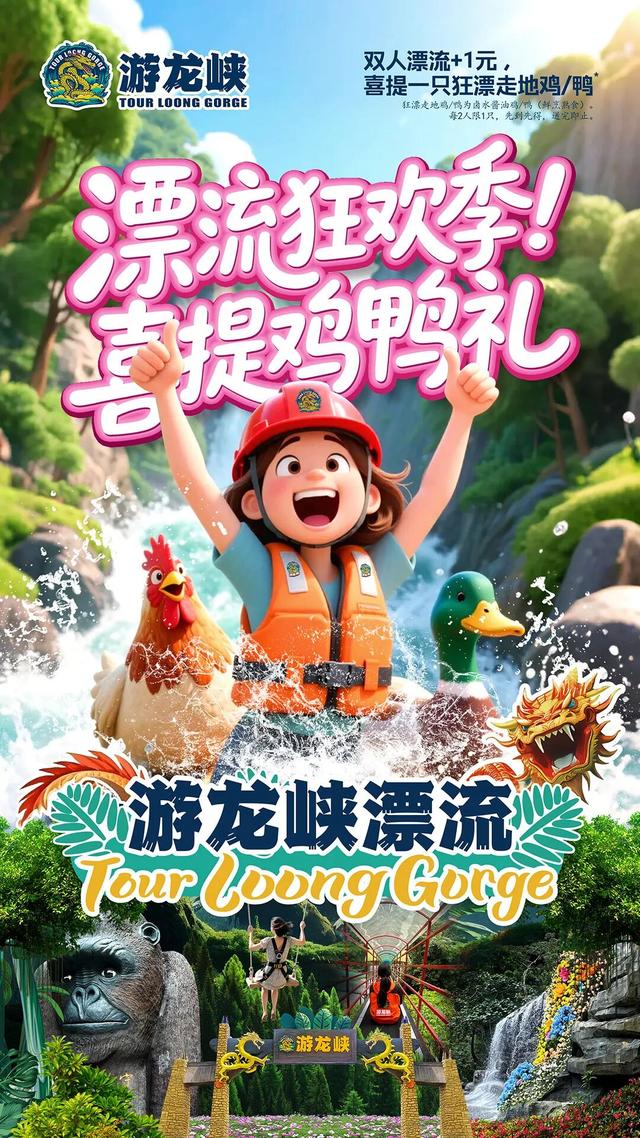 来高明狂飙到11月！游龙峡双人漂流，还能带宠一起浪