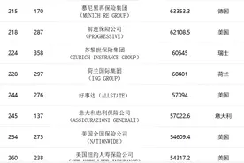 全球十大保险公司来了，前三名有中国一家，前五名有中国两家，最后仍有两家公司落榜图片