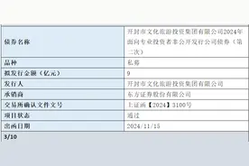 开封文投集团拟发行9亿元公司债，已获上交所通过图片