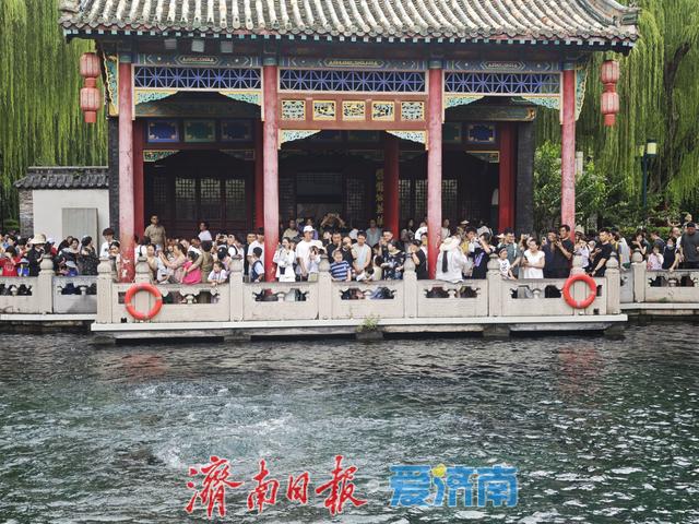 一年四季 泉在济南丨打卡赏泉！“趵突腾空”再现 游客纷至沓来