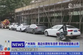 广州海珠：路边长期有车违停 非机动车道被占用视频封面
