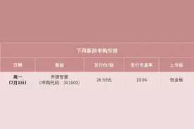 明天，下半年第一只新股来了！图片