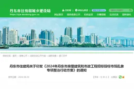 《2024年丹东市房屋建筑和市政工程招标投标市场乱象专项整治行动方案》印发图片