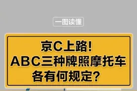 北京ABC三种牌照摩托车各有何规定图片
