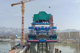 兰州这座黄河大桥预计明年建成通车→图片