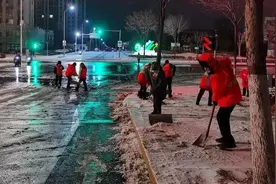以雪为令，昼夜奋战！日照城投集团全力组织开展清雪除冰工作图片
