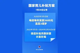 育儿补贴政策来了！3周岁以下婴幼儿每孩每年3600元图片