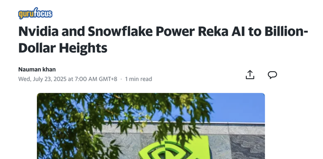 初创公司 Reka AI完成B轮融资 背后藏着英伟达和Snowflake