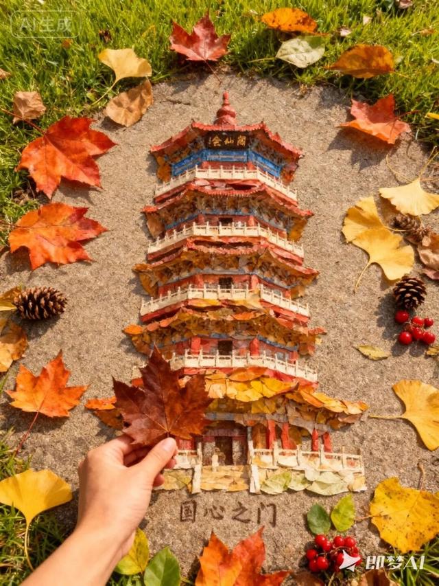 落叶正是橙黄橘绿时！在大街上捡到一整个“蓬莱”