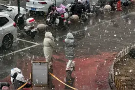 好大的雪花！北京城区终于下雪了图片