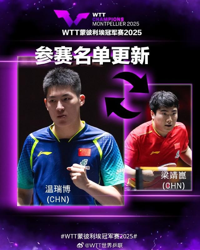 王楚钦孙颖莎等国乒5人退赛