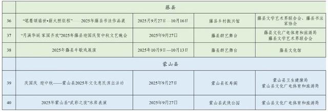 看过来→2025年梧州市国庆中秋期间群众性文化活动安排来了！