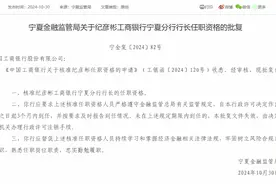 工商银行宁夏分行行长纪彦彬任职资格获批图片