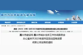 嘉兴市建设局 嘉兴市城乡住房工作协调委员会办公室关于2023年度市区现住国有直管成套公房出售的通知图片