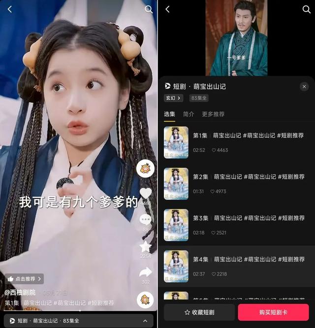抖音播放量超1.2亿，“1娃9爹”成为萌娃短剧新爆款