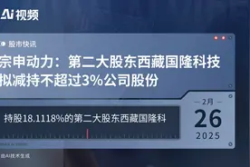 宗申动力：第二大股东西藏国隆科技拟减持不超过3%公司股份视频封面