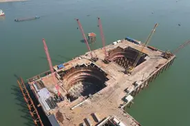 枝江长江大桥施工取得新进展图片