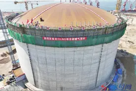 中石化龙口LNG项目一期工程：四台储罐顺利通过验收图片
