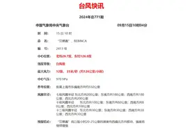 奉贤市民，“子弹型”台风来袭！请注意防范→图片