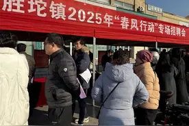 垦利区胜坨镇举办2025年“春风行动”专场招聘会图片
