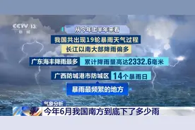 今年6月，我国南方到底下了多少雨？图片