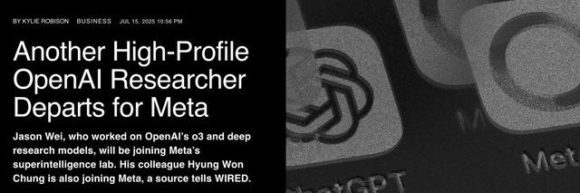 Jason Wei火速被挖走，奥特曼哭晕，OpenAI龙脉被挖，一亿刀偷走思维链之父？
