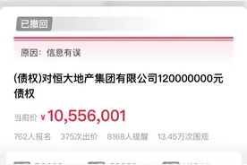 调查|竞买人鏖战375轮围猎恒大上亿元债权拍卖 拍至1055万元被撤回图片