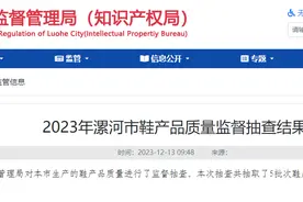 2023年河南省漯河市鞋产品质量监督抽查结果图片
