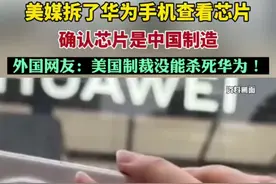 美媒拆了华为手机查看芯片，确认芯片是中国制造。外国网友：美国制裁没能杀死华为！图片
