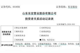 多家机构调研东宏股份，董秘表示部分城市更新项目已经启动图片