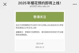 武汉大学赏樱通道开启，社会机动车辆一律禁止入校图片