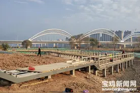 人水和谐新图景 宝鸡渭河金台段滩面生态治理试验段项目即将开放图片
