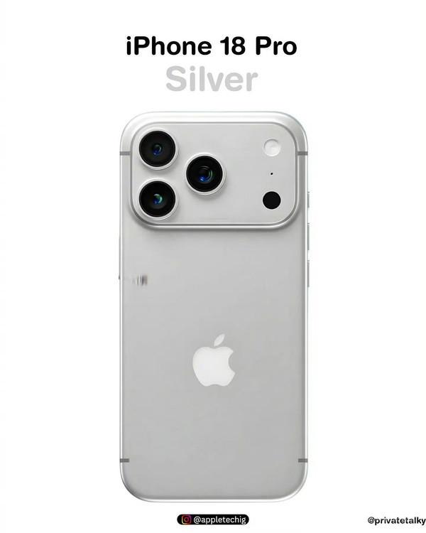 iPhone 18 Pro五款新配色渲染图曝光：蓝紫绿粉银五色