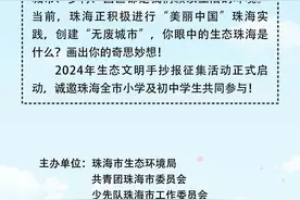 @珠海中小学生，2024年生态文明手抄报征集活动启动图片