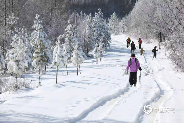 雪景上线！河北草原天路迎降雪 游客滑雪打卡乐享其中