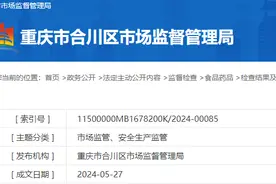 重庆市合川区金典桃片厂生产的一批次桃片抽检不合格图片